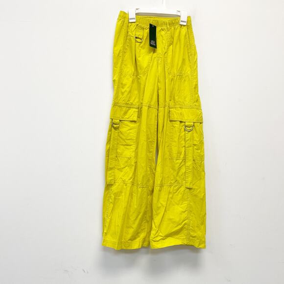 Wild Fable Women's Mid Rise Wide Leg Relaxed Cargo Pants Yellow Size XS - Picture 2 of 6